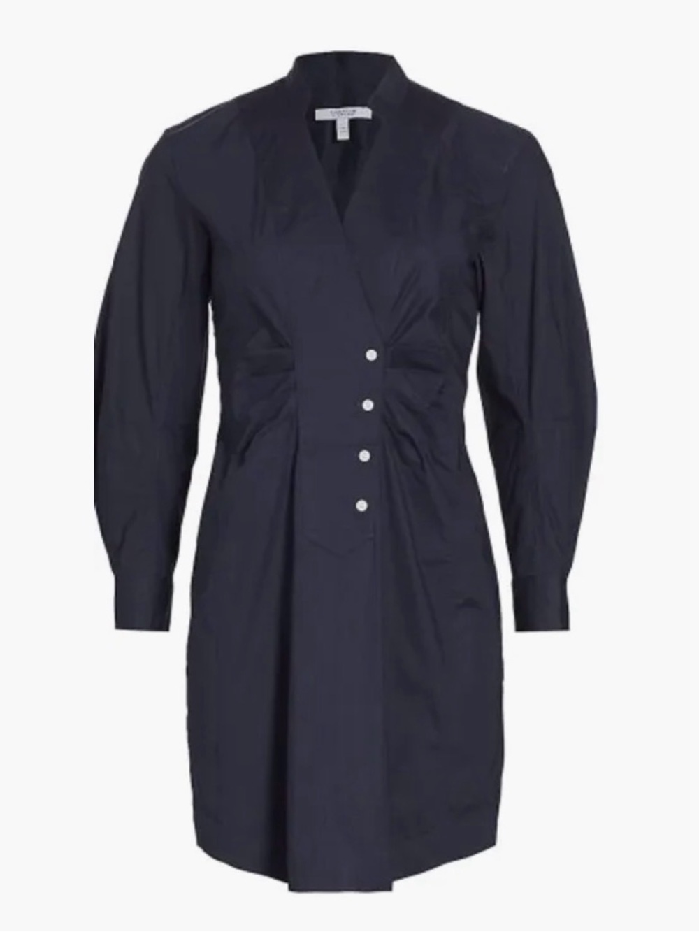 NWOT Derek Lam 10 Crosby Beverly Cinched Shirtdress Black Size 8 - Picture 1 of 8